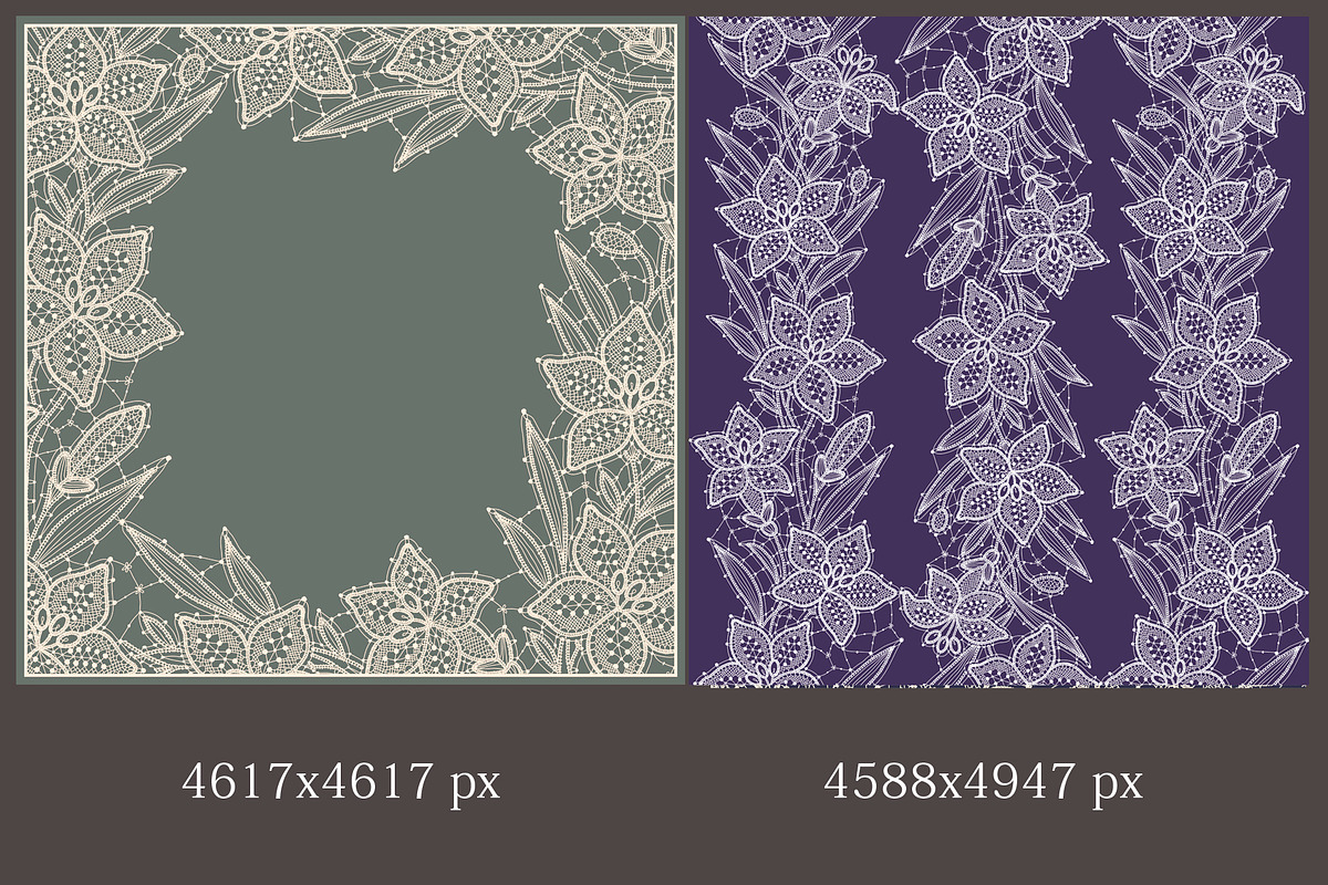 Lace seamless patterns collection., a Pattern Graphic by Ajuga (Photo 5 of 9)