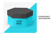 Glossy Hexagon Gift Box Mockup, a Packaging Mockup by Mockups Planet (Thumbnail 5 of 6)
