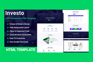 Investo - HYIP HTML Template