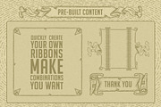 Vintage Banners & Ribbons BuilderKit, an Object Graphic by Thundr Co. (Thumbnail 5 of 5)