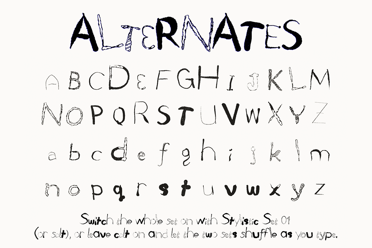 Ragtag - Messy Hand-Lettered Font, a Handwritten Font by Lilithcollageart (Photo 8 of 9)