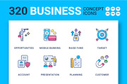 320 Business Concept icons, an Outline Icon by vectorstank (Thumbnail 1 of 5)