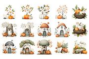 Watercolor Fall Woodland Clipart, a Seasonal Illustration by Nicolle's Colorful Art (Thumbnail 7 of 8)