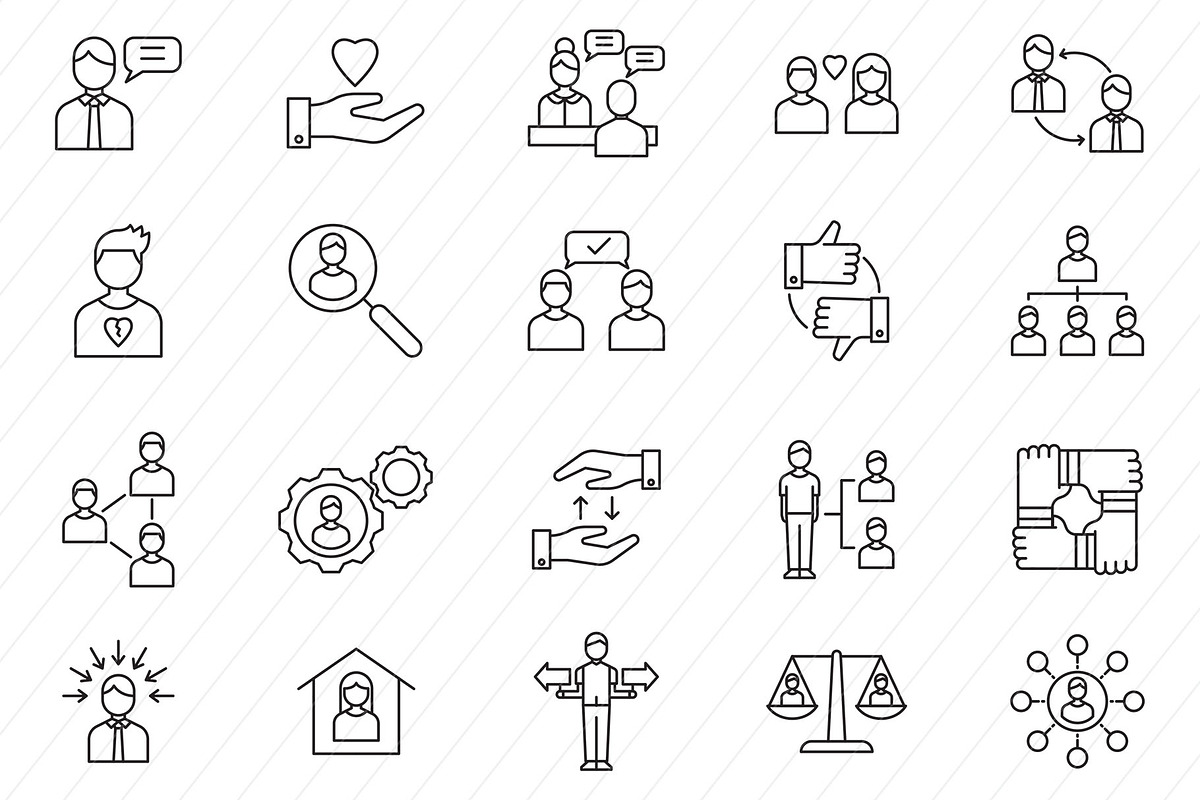 Human Relation Icons, an Icon by Graphic Pear