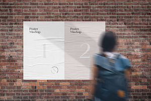 Wrinkled Street Poster Mockup