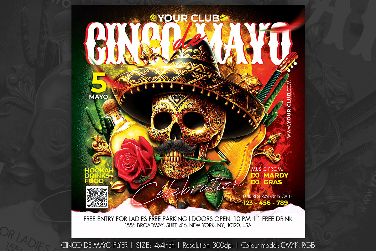 Cinco de Mayo Flyer, a Flyer Template by Artolus (Photo 1 of 2)