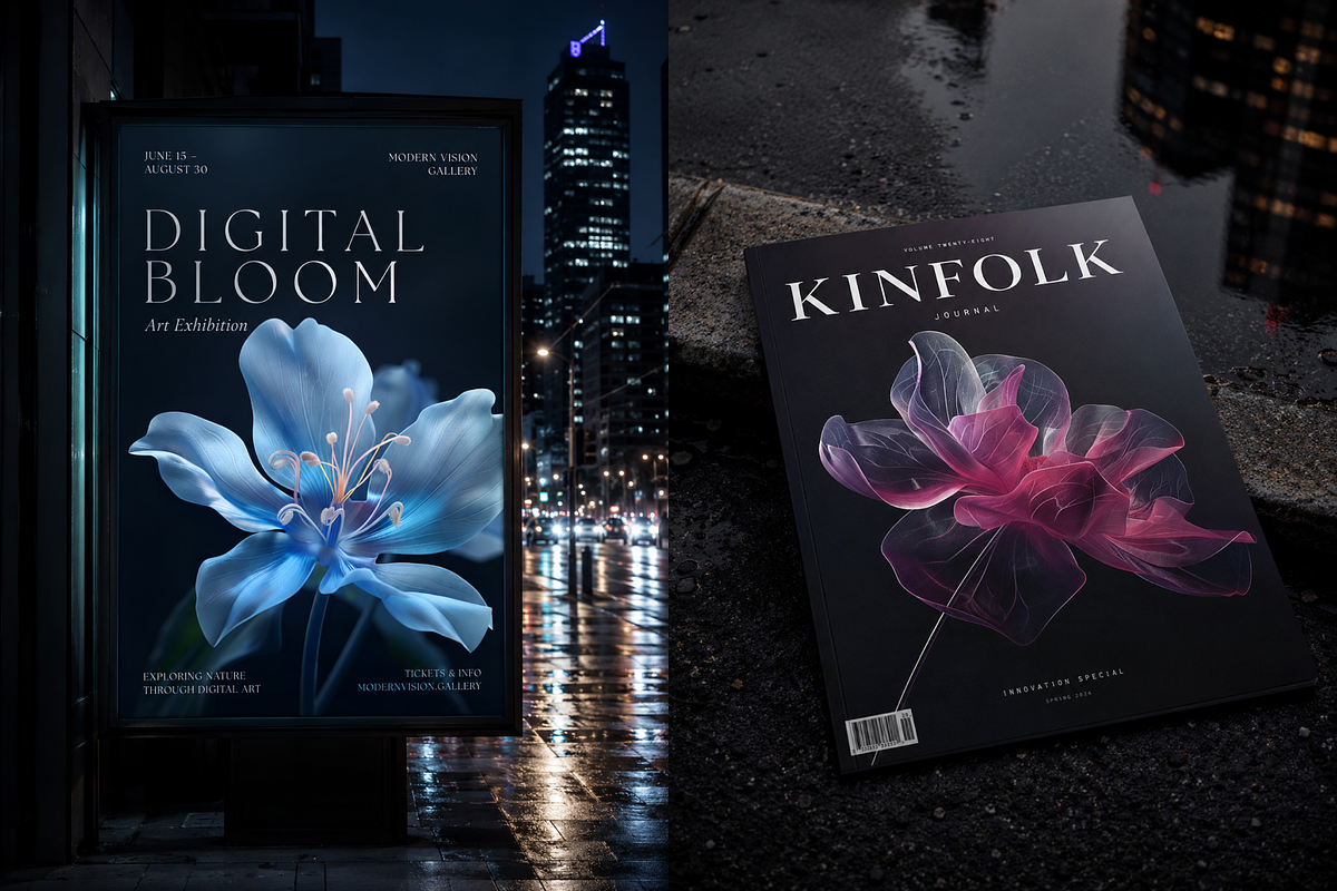 Majestic Gradient Flowers, a Wallpaper Graphic by Lumeno (Photo 4 of 10)