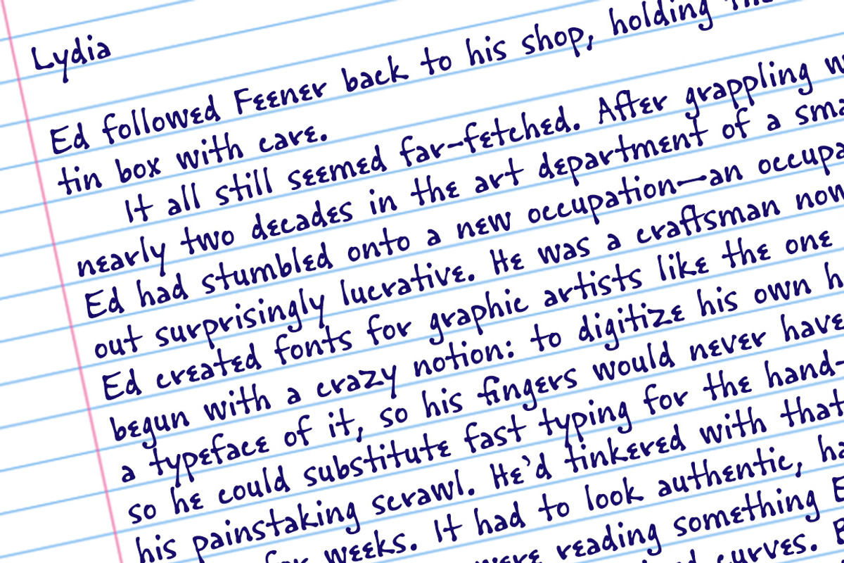 Cedar Street, a font fit for a notepad preview 3