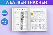 Weather Tracker Canva Interior, a Stationery Template by Designmela01 (Thumbnail 1 of 3)