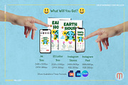 Cartoon Earth Hour Flyer Template, a Flyer Template by Millusti (Thumbnail 2 of 2)