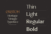 CRATCH - Heritage Vintage Typeface, a Serif Font by Sensatype (Thumbnail 5 of 23)
