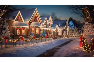 bright holiday lights outside ai, a Holiday Photo by pikepicture