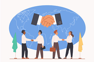International meeting diplomats, a Person Illustration by Lemberg Vector