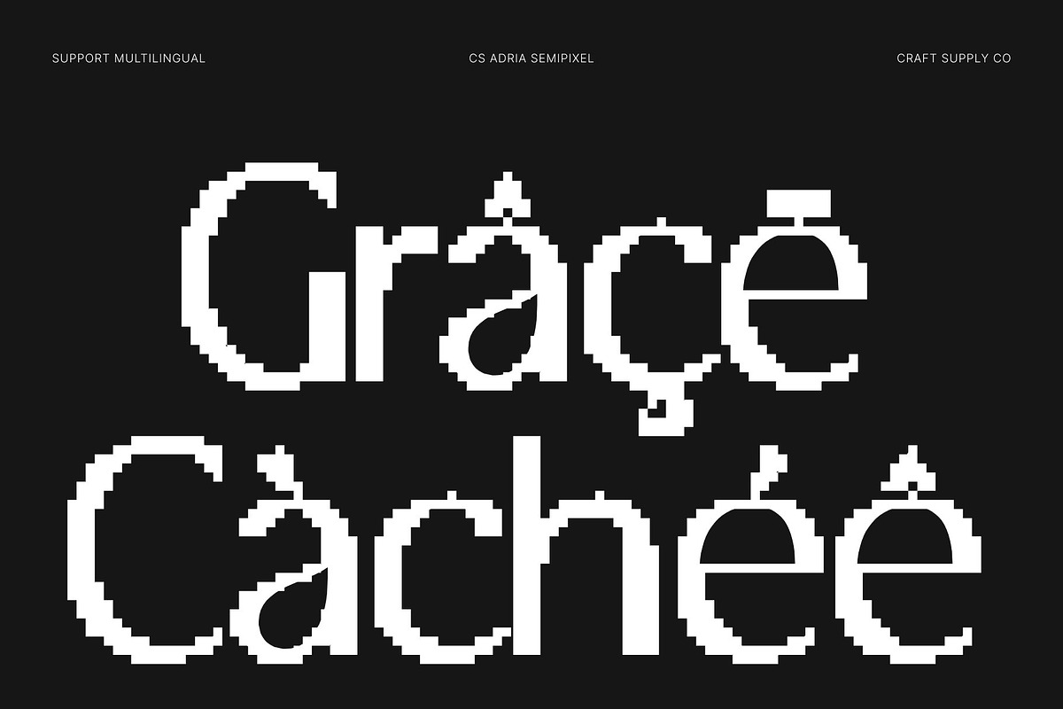 CS Adria Semipixel, a Sans Serif Font by Craft Supply Co. (Photo 7 of 8)