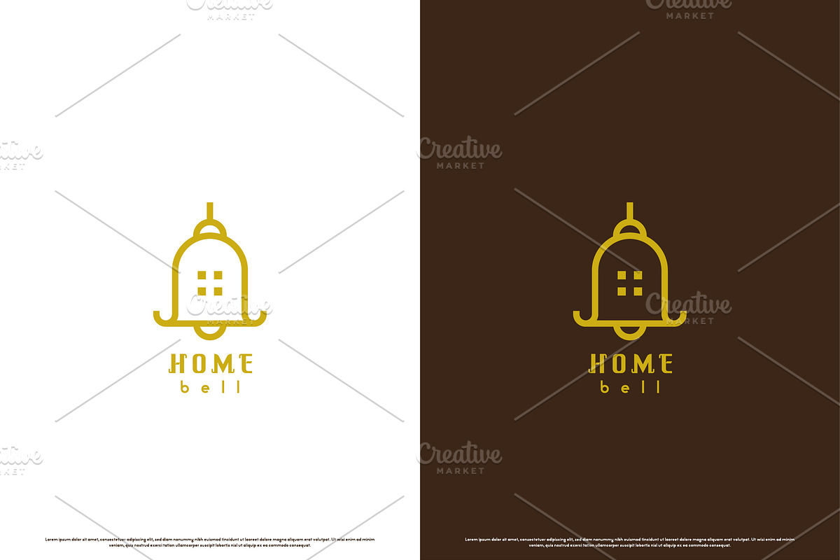 Home Bell Logo Design Illustration, a Branding & Logo Template by Morvana Crew