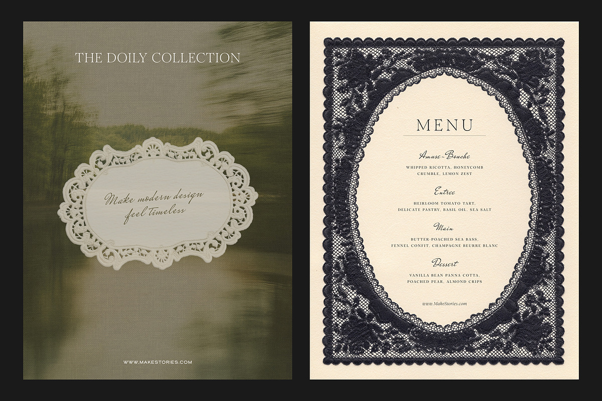 Doily Lace and Paper Vintage Frames, an Object Graphic by Make Stories Studio (Photo 5 of 7)