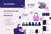 Booktopia – Fun Book Store Website, an UI Kit Template by peterdraw (Thumbnail 1 of 10)