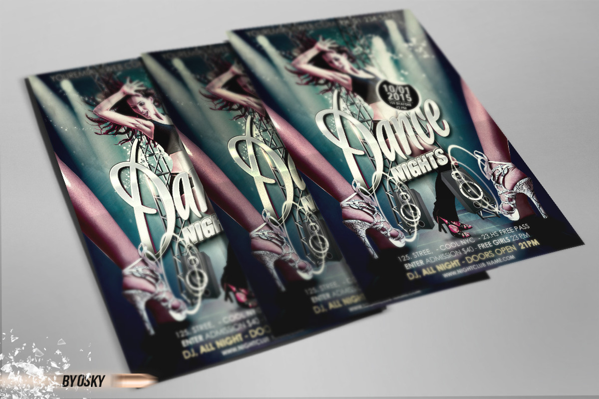 Dance Nights Party, a Flyer Template by Osky (Photo 2 of 4)