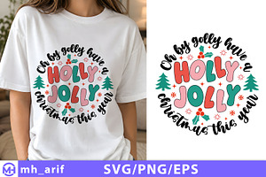Retro Holly Jolly Christmas T-Shirt
