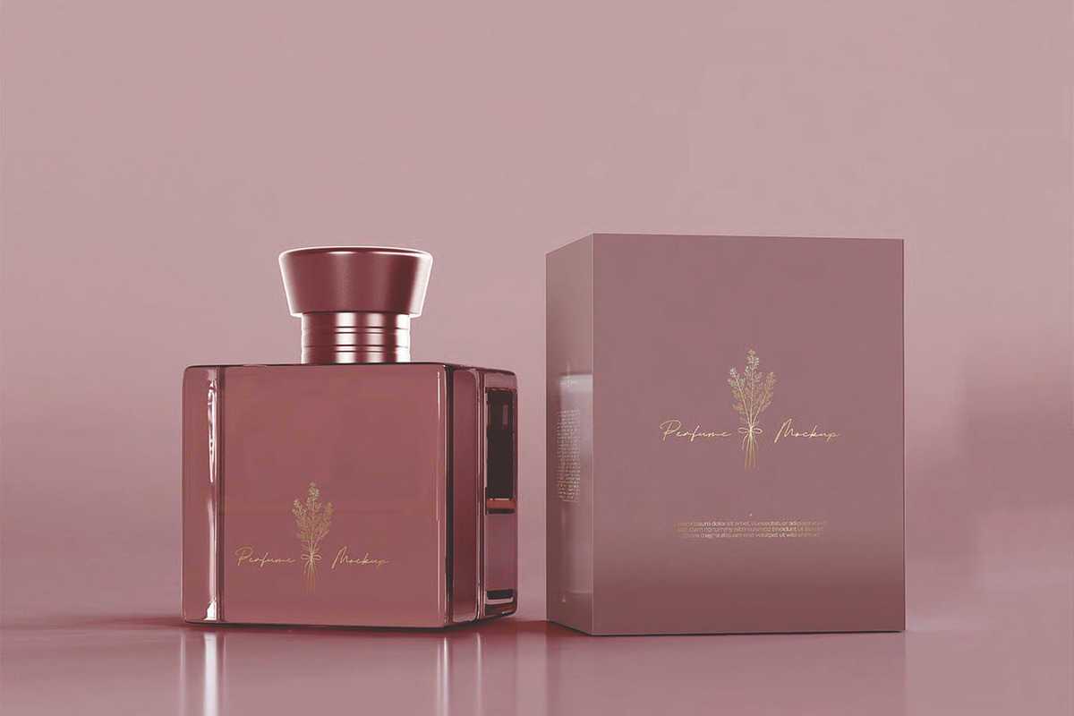 Perfume with Packaging Mockup, a Packaging Mockup by skybluecreative (Photo 3 of 3)