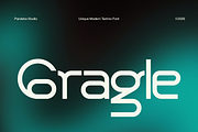 Gragle - Modern Techno Font, a Sans Serif Font by Pandeka Studio (Thumbnail 1 of 9)
