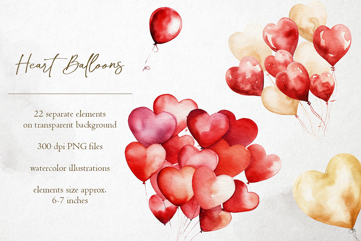 Love Ballons PNG Overlays, an Object Graphic by PixelJungle (Photo 2 of 4)