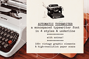 Automatic Typewriter Font and Extras, a Serif Font by Ana's Fonts (Thumbnail 1 of 12)
