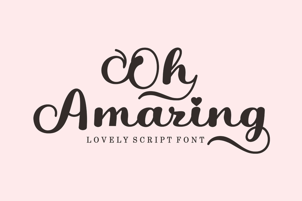 Oh Amazing Font, a Script Font by Bosstype Studio (Photo 1 of 8)