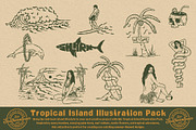 Tropical Island Illustration Pack, an Object Illustration by Southerntown (Thumbnail 4 of 7)