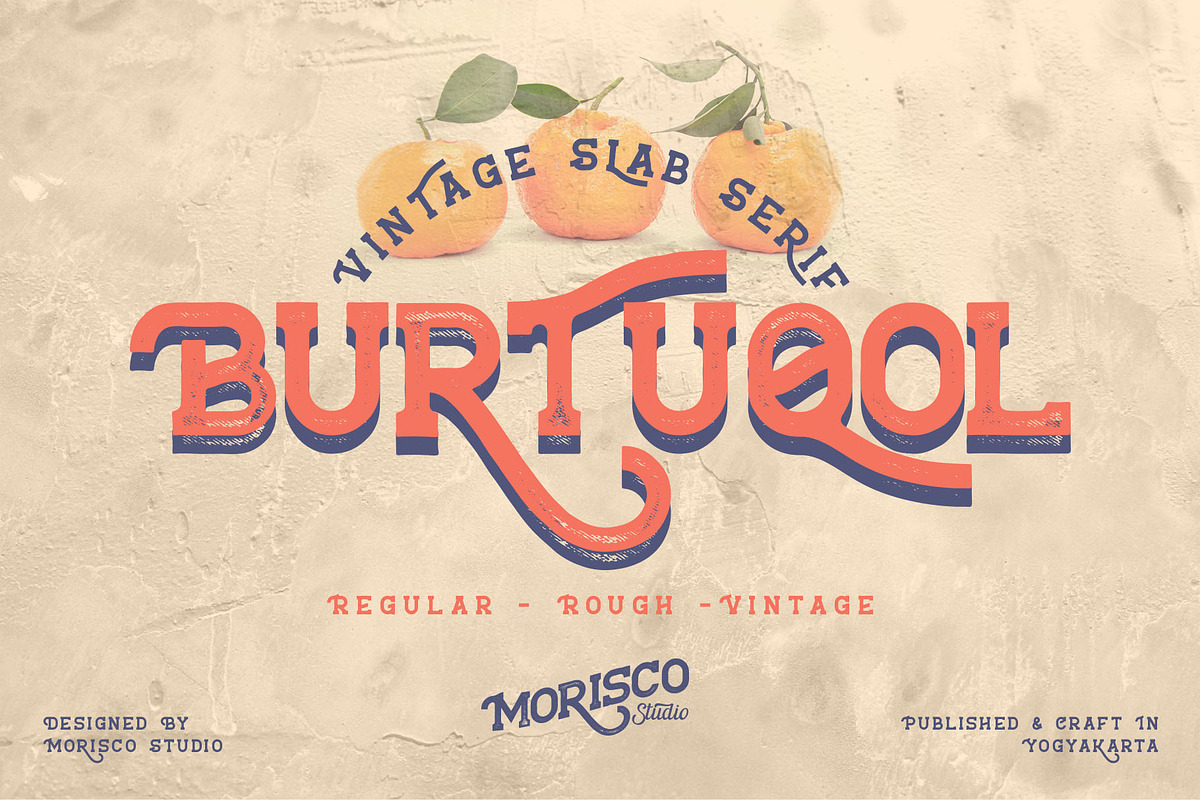 Burtuqol - Vintage Slab Serif, a Slab Serif Font by Morisco (Photo 1 of 8)