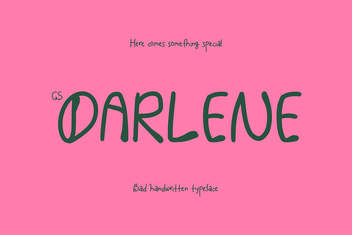 CS Darlene – Bad Handwritten Font, a Handwritten Font by Craft Supply Co. (Photo 1 of 8)