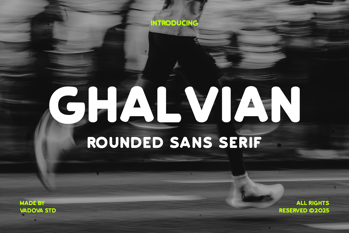 Ghalvian – Playful Bold Rounded Sans, a Sans Serif Font by Vadovastd (Photo 1 of 11)