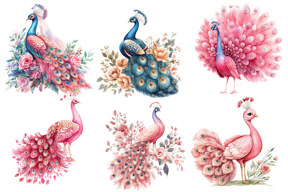Wedding Peacock Clipart, an Illustration by Designworld (Photo 2 of 5)