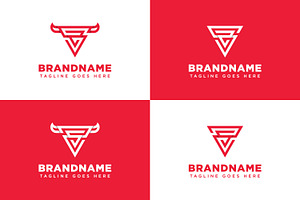 Letters SZ ZS Bull Triangle Logo, a Branding & Logo Template by Pray Art Design Studio