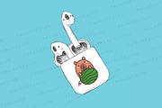 Cute Capybara and Fresh Fruits, a Seasonal Illustration by Palau (Thumbnail 7 of 12)