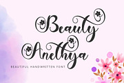 Beauty Anethya, a Handwritten Font by Yoga Letter (Thumbnail 1 of 6)