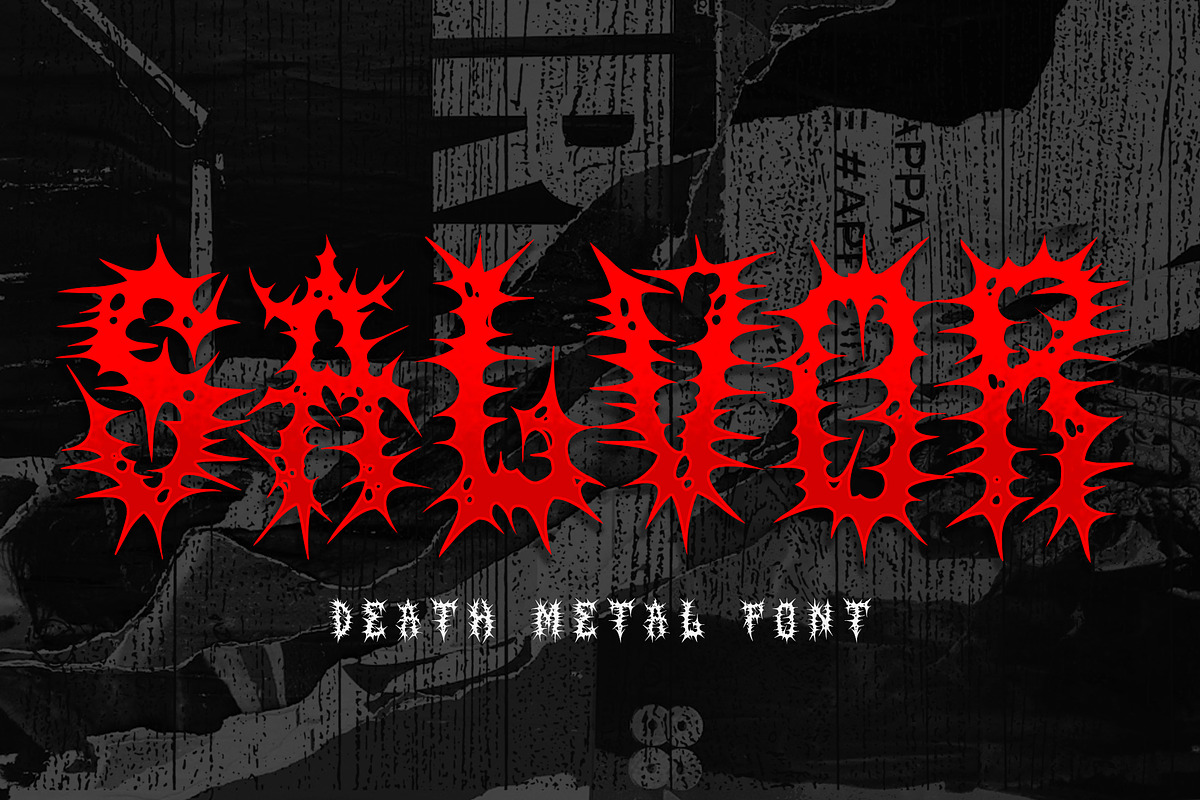 SALVOR Metal Horror Blackletter Font, a Blackletter Font by dansdesign (Photo 15 of 20)