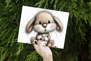Whimsical Bunny Easter Clipart, a Graphic by Libby Wishes (Thumbnail 6 of 7)
