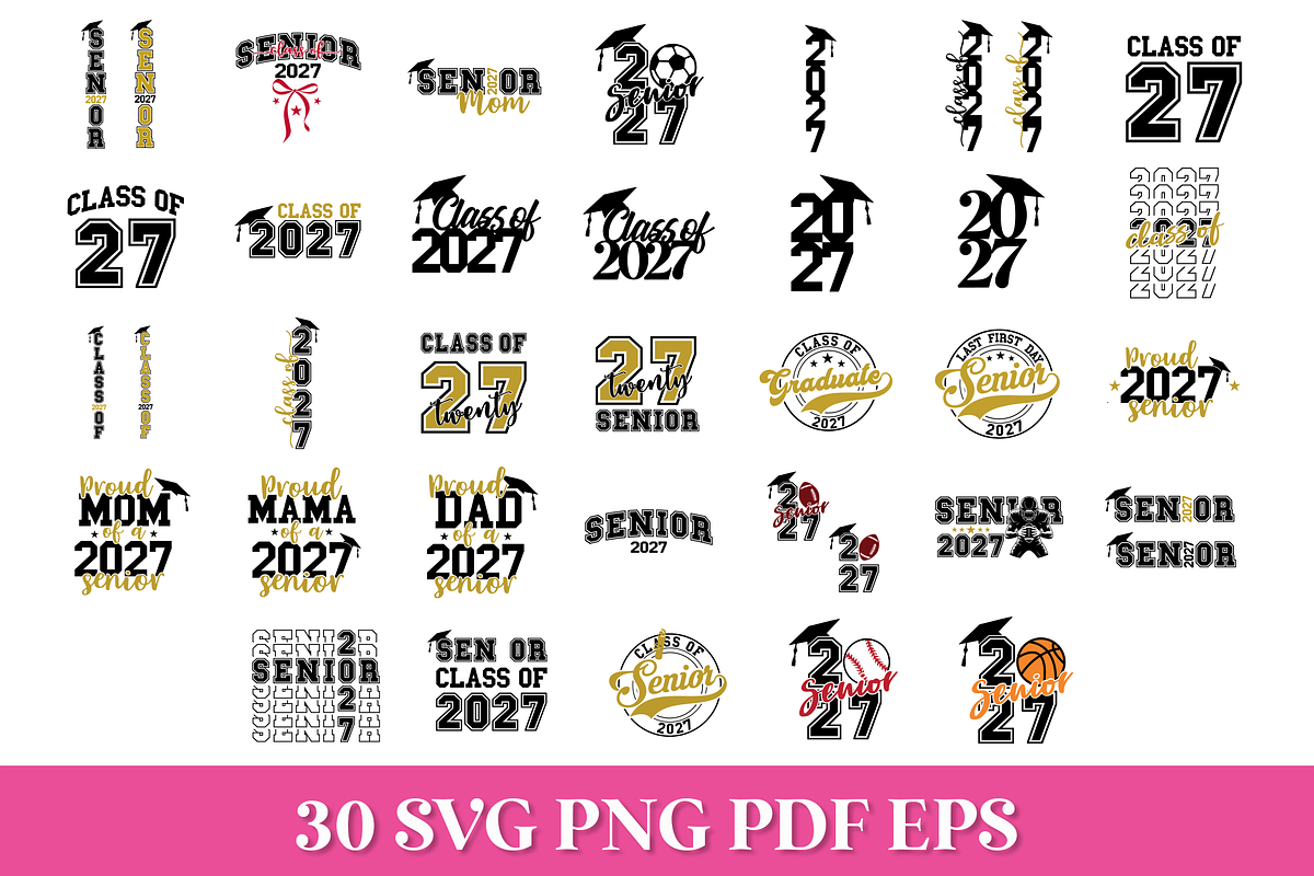 Senior 2027 Quotes Bundle, an Education Illustration by Anastasia Feya (Photo 2 of 7)