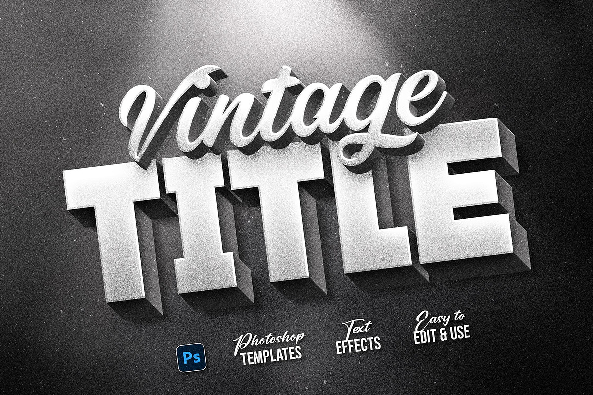 Vintage Movie Title Effects Bundle, a Design Template by Andrew Skoch Design (Photo 13 of 14)