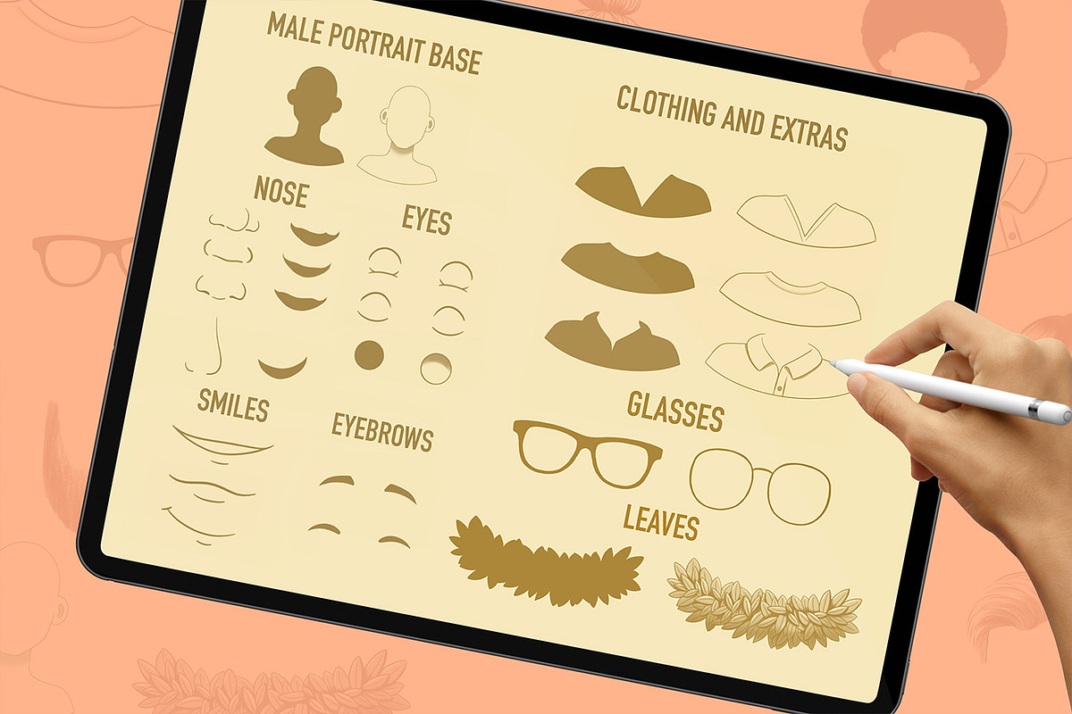 Male Character Portrait brushes, a Brush Add-On by Brushed Rose (Photo 3 of 4)