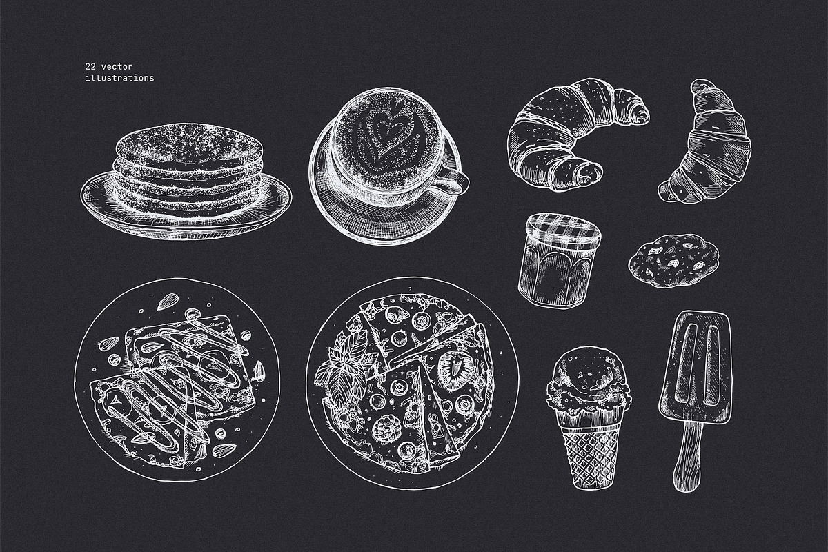 Cafe food illusrations, a Food Illustration by adehoidar (Photo 2 of 6)