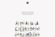 watercolor winter clipart set, a Decorative Illustration by Patishop Art (Thumbnail 9 of 10)