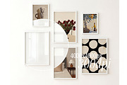 6 Frame Gallery Wall Mockup PSD, a Mockup by First Impression Mockups (Thumbnail 2 of 4)