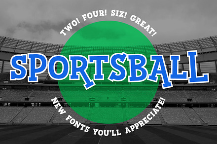 Sportsball: fun font with alternates, a Sans Serif Font by Missy Meyer