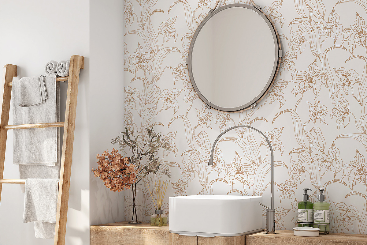 Outlined Orchids, a Decorative Illustration by MalyskaStudio (Photo 6 of 11)