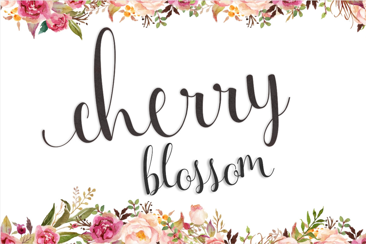 Cherry Blossom, a Script Font by Genesis Lab (Photo 1 of 5)