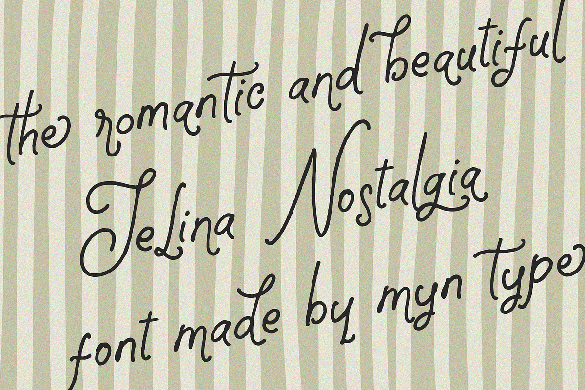 Jelina Nostalgia - Cozy Handwritten, a Handwritten Font by Myn Type (Photo 1 of 15)
