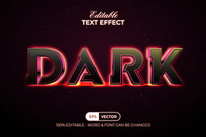 Dark Backlight Text Effect Style