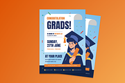 Graduation Party Invitation, a Flyer Template by MMPixelCraft (Thumbnail 1 of 5)